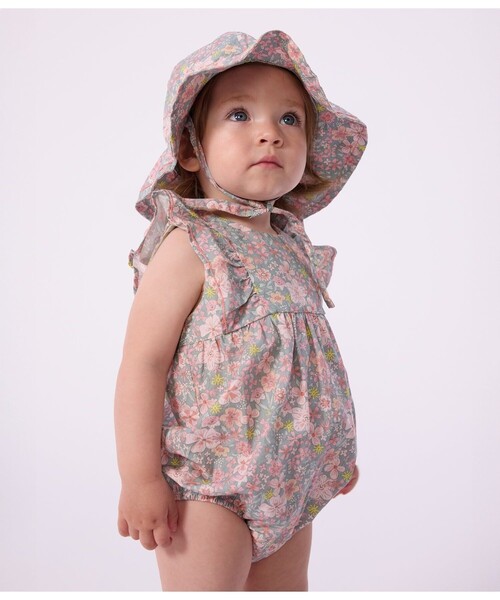 PETIT BATEAU（プチバトー） ベビー服 ロンパース フラワープリント