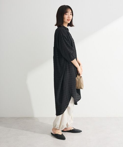 Green Parks（グリーンパークス） シャツワンピース シアーチェック