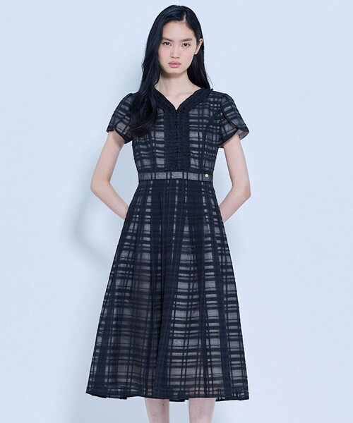 ワンピース FLOATING CHECK ドレスの画像