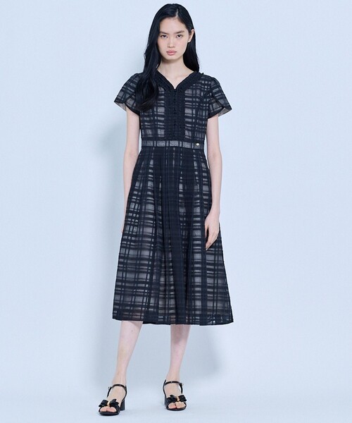 ワンピース FLOATING CHECK ドレスの画像