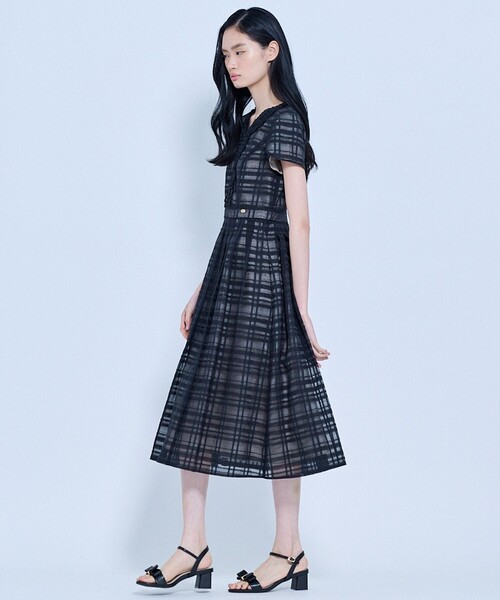 ワンピース FLOATING CHECK ドレスの画像