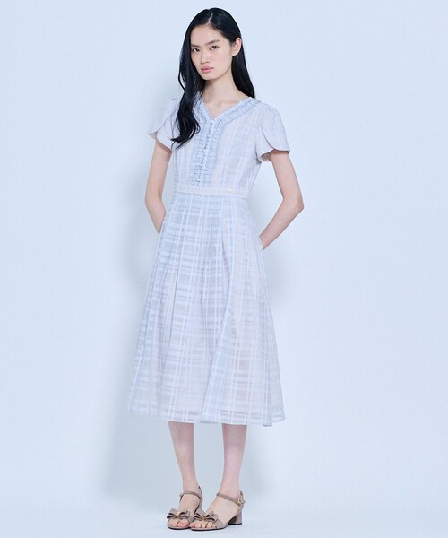 ワンピース FLOATING CHECK ドレスの画像