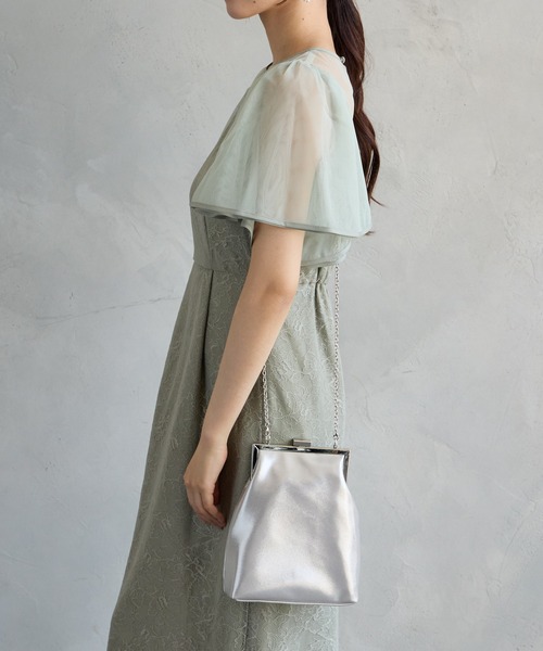 【結婚式・二次会】パーティ用　バッグ　AIMER エメ　高級　16,500円 AIMER（エメ） 結婚式 ハンドバッグ ツイストチェーン付き2WAY縦型