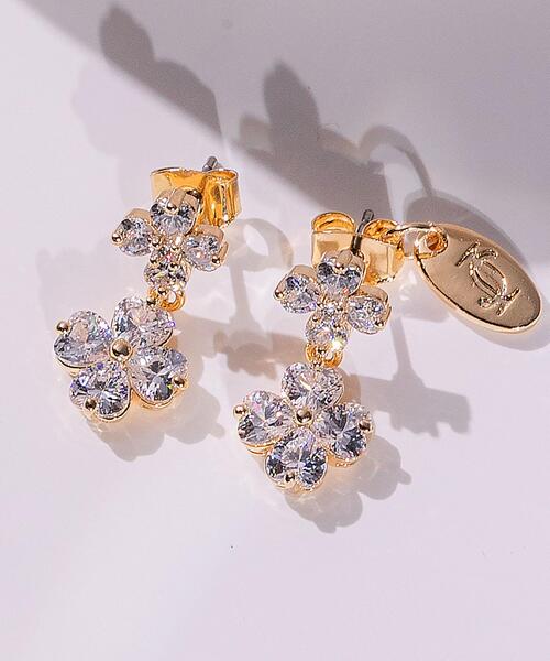 JILL STUART ジルスチュアート/K18/ダイヤモンド ピアス JILL by JILL STUART（ジルバイジルスチュアート） ピアス Cubicダブル