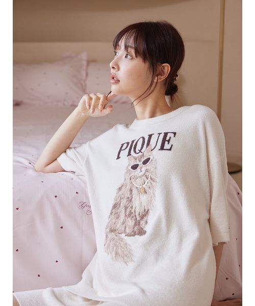 パジャマ ルームウェア ファッションCATS＆DOGSジャガードプルオーバー レディースの画像