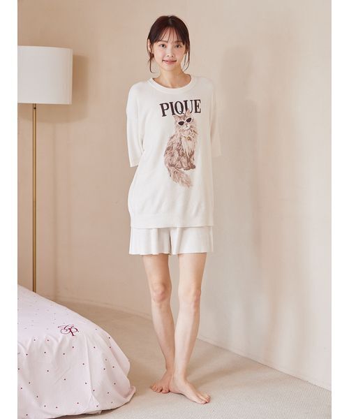パジャマ ルームウェア ファッションCATS＆DOGSジャガードプルオーバー レディースの画像