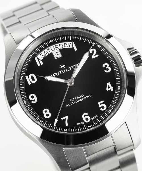 腕時計 HAMILTON 「ハミルトン」 腕時計 Khaki Field （カーキ フィールド） King キング 40MM ブラック×シルバーの画像