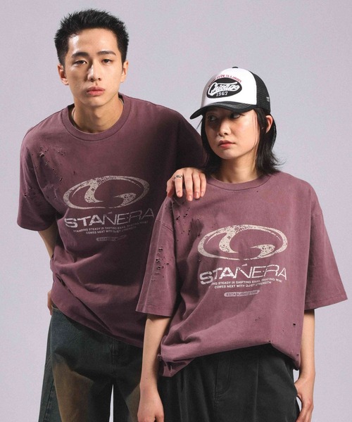 RAGEBLUE（レイジブルー） tシャツ Pigment Damage Logo T-Shirt