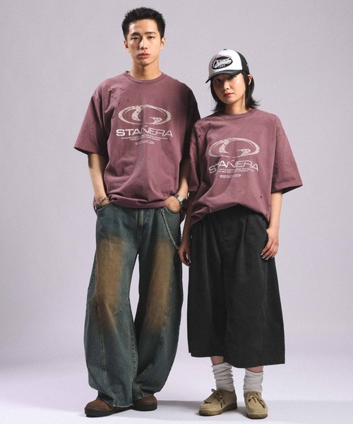 RAGEBLUE（レイジブルー） tシャツ Pigment Damage Logo T-Shirt