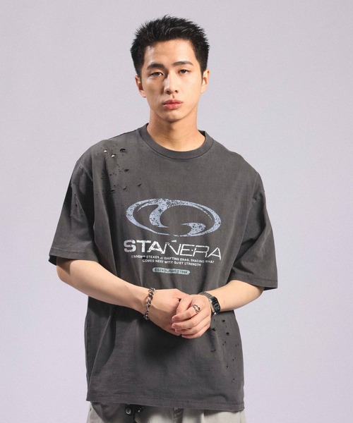 RAGEBLUE（レイジブルー） tシャツ Pigment Damage Logo T-Shirt
