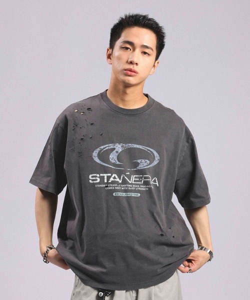 RAGEBLUE（レイジブルー） tシャツ Pigment Damage Logo T-Shirt