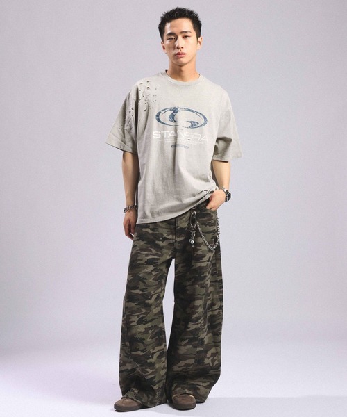 RAGEBLUE（レイジブルー） tシャツ Pigment Damage Logo T-Shirt