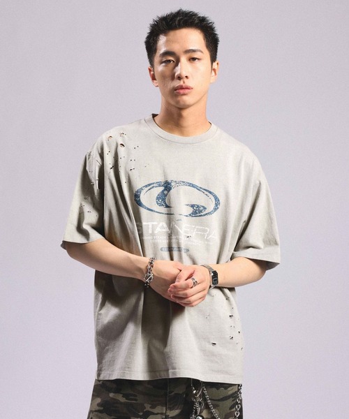 RAGEBLUE（レイジブルー） tシャツ Pigment Damage Logo T-Shirt