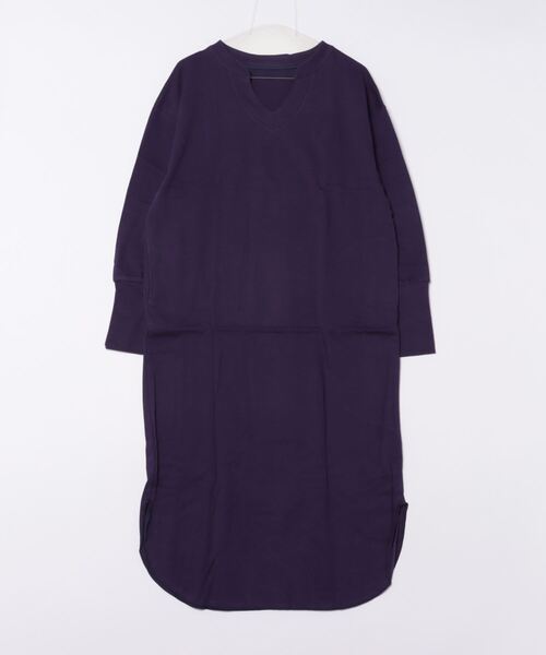 「No one knows」 長袖ワンピース M-L パープル レディース_画像6