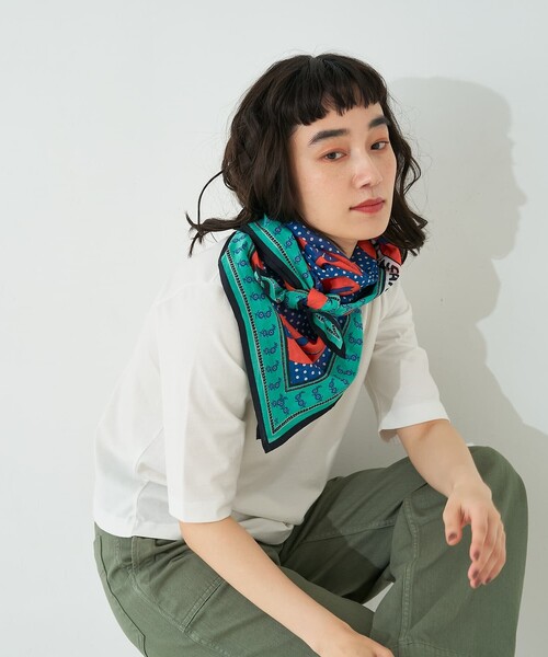 極美品　一度使用　PLEATS PLEASE 大判ストール　マルチカラー collex（コレックス） ストール マフラー スクエアクロス アフリカン