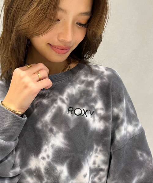 「ROXY」 スウェットカットソー LARGE ブラック レディース_画像3
