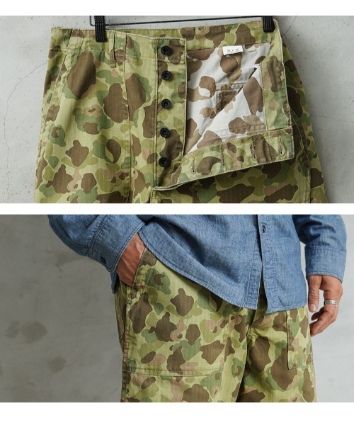 WAIPER.inc パンツ 米軍 OG-107 HBT ユーティリティショーツ ダック
