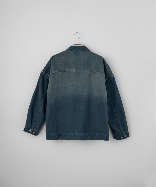 「Loose/ルース」 デニムジャケット X-SMALL グレー メンズ_画像2
