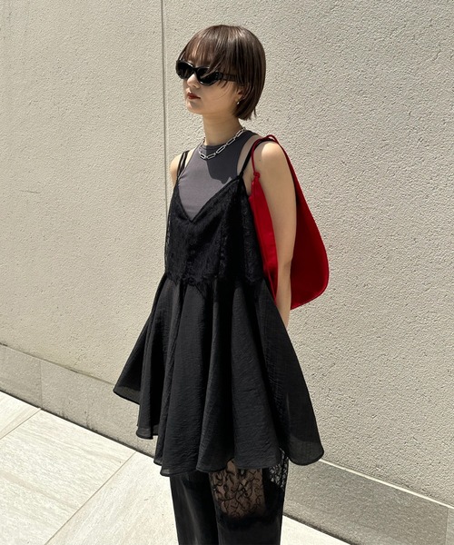 Ameri（アメリ） オールインワン MEDI WIDE LACE CAMI ROMPERS