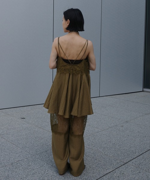 Ameri（アメリ） オールインワン MEDI WIDE LACE CAMI ROMPERS