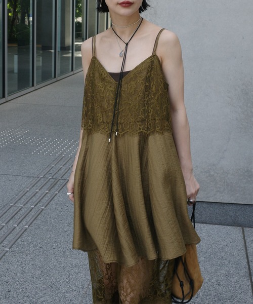 Ameri（アメリ） オールインワン MEDI WIDE LACE CAMI ROMPERS