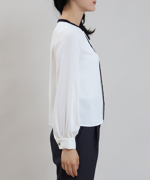 「TRUDEA」 長袖ブラウス LARGE ベージュ レディース_画像3