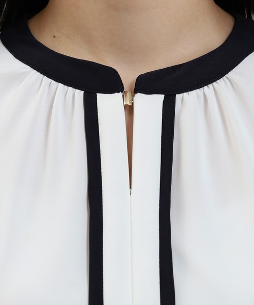 「TRUDEA」 長袖ブラウス LARGE ベージュ レディース_画像9