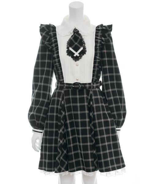 「Secret Honey」 長袖ワンピース MEDIUM ブラック レディース_画像5
