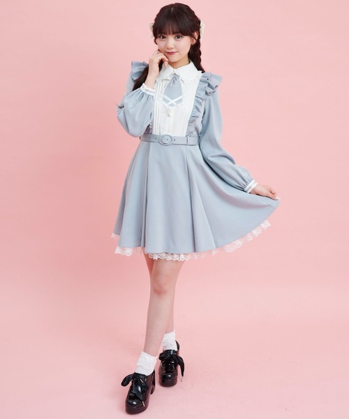 「Secret Honey」 長袖ワンピース MEDIUM ブラック レディース_画像7