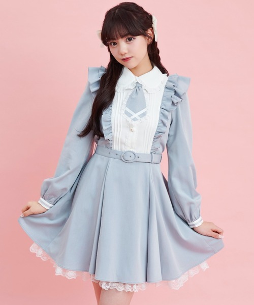 「Secret Honey」 長袖ワンピース MEDIUM ブラック レディース_画像8