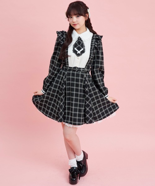「Secret Honey」 長袖ワンピース MEDIUM ブラック レディース_画像9