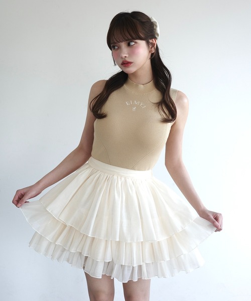 EIMY ISTOIRE（エイミーイストワール） ワンピース ORGANZA COMBI KNIT