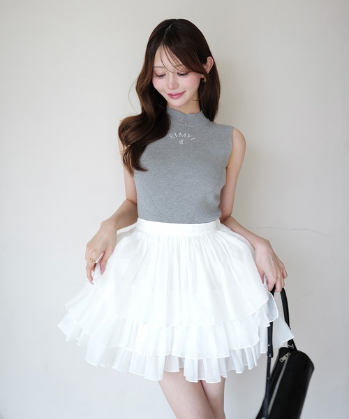 EIMY ISTOIRE（エイミーイストワール） ワンピース ORGANZA COMBI KNIT