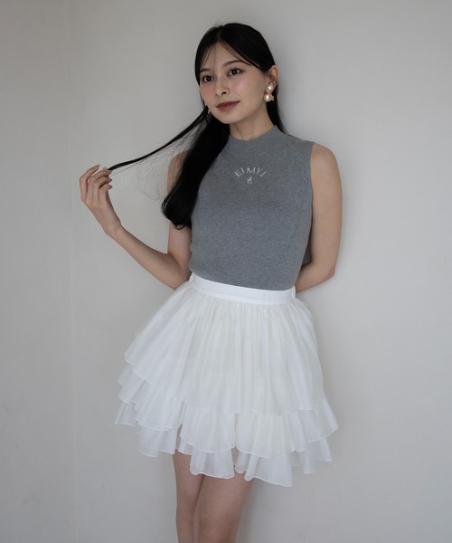 EIMY ISTOIRE（エイミーイストワール） ワンピース ORGANZA COMBI KNIT