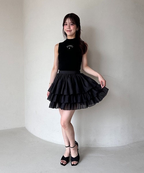 EIMY ISTOIRE（エイミーイストワール） ワンピース ORGANZA COMBI KNIT
