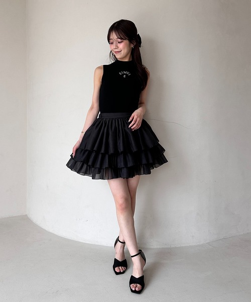 EIMY ISTOIRE（エイミーイストワール） ワンピース ORGANZA COMBI KNIT