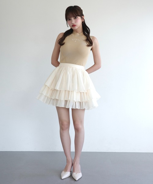 EIMY ISTOIRE（エイミーイストワール） ワンピース ORGANZA COMBI KNIT