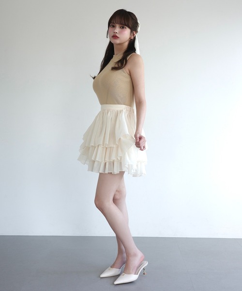 EIMY ISTOIRE（エイミーイストワール） ワンピース ORGANZA COMBI KNIT
