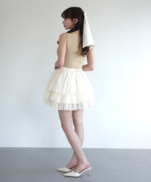 EIMY ISTOIRE（エイミーイストワール） ワンピース ORGANZA COMBI KNIT