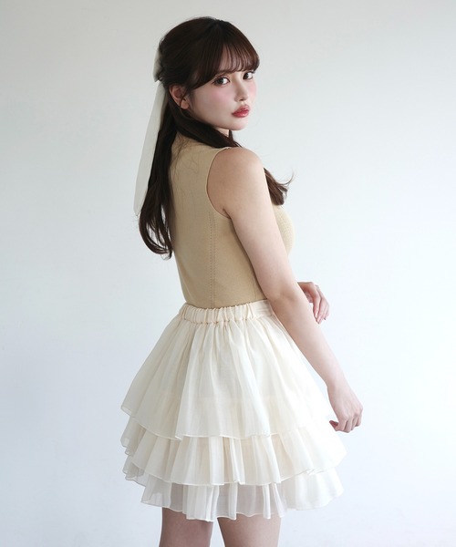EIMY ISTOIRE（エイミーイストワール） ワンピース ORGANZA COMBI KNIT