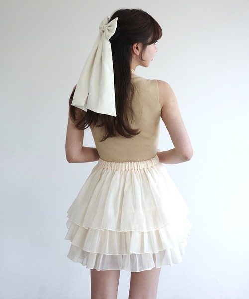 EIMY ISTOIRE（エイミーイストワール） ワンピース ORGANZA COMBI KNIT