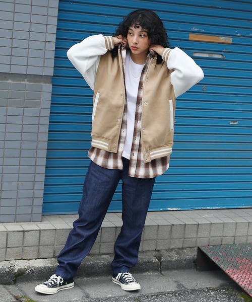   Jeans スタジャン ベージュ/ホワイト B】/スウェットスタジャン/ベージュ（ydb4570199635711）|商品