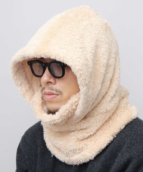 A.M.S. ネックウォーマー スヌード フリースボア フードネック