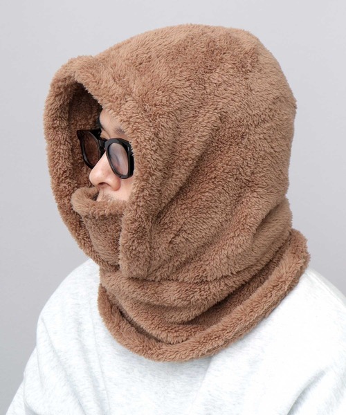 A.M.S. ネックウォーマー スヌード フリースボア フードネック