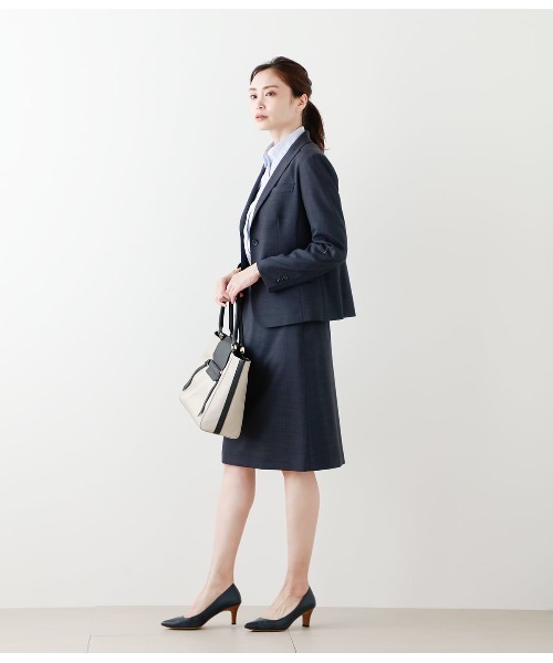 NEWYORKER ストライプ テーラードジャケット NEWYORKER ジャケット テーラードジャケット TWシャンブレー