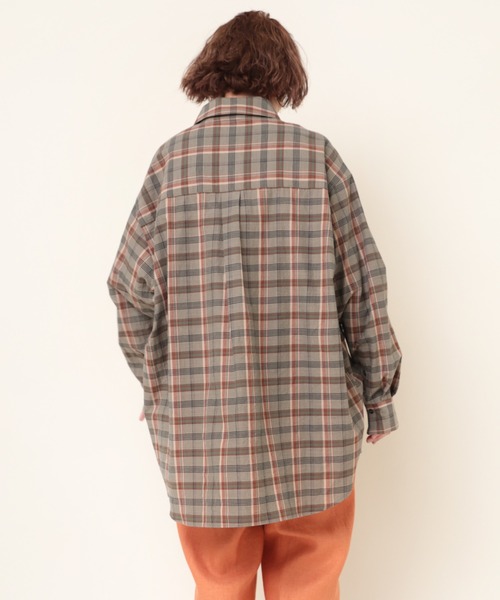 RNA-N ブラウス シャツ B2778 レギュラーカラーチェックシャツ
