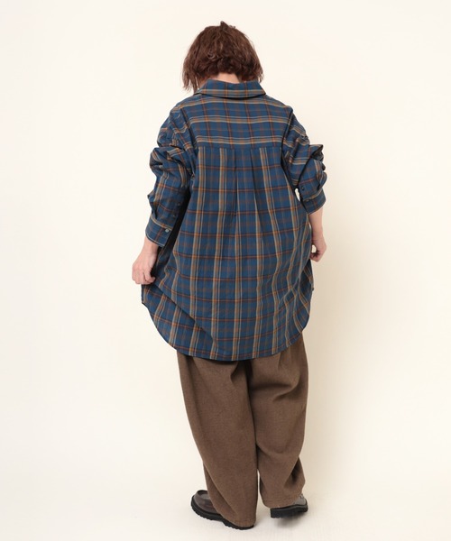 ブラウス シャツ B2778 レギュラーカラーチェックシャツ レディース RNA-N ブラウス シャツ B2778 レギュラーカラーチェックシャツ