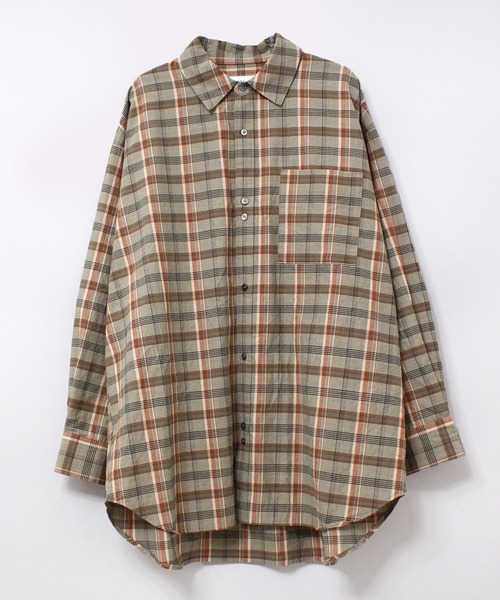 RNA-N ブラウス シャツ B2778 レギュラーカラーチェックシャツ