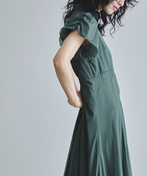 niana ドレス シャイニーチュールパフスリーブドレス : ZOZOTOWN