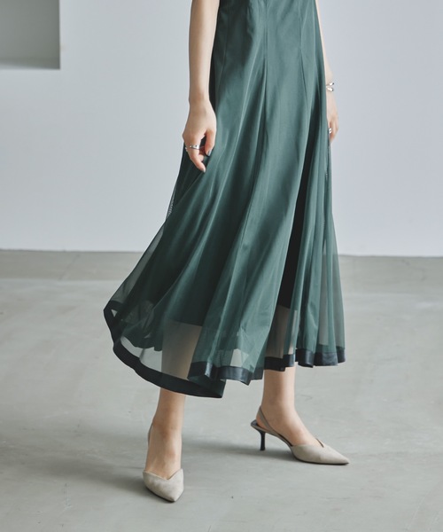 niana ドレス シャイニーチュールパフスリーブドレス : ZOZOTOWN